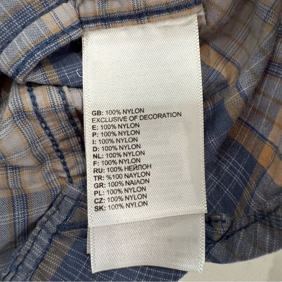 The North Face Short Sleeve Button Up Nylon Hiking Shirt Men’s Small Gray/Blue - Picture 5 of 7